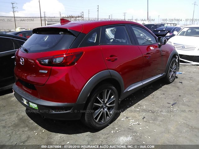 JM1DKBD74G0110008 - 2016 MAZDA CX-3 GRAND TOURING RED photo 4