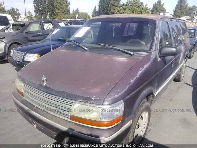 1P4GH4439PX660506 - 1993 PLYMOUTH GRAND VOYAGER  RED photo 2