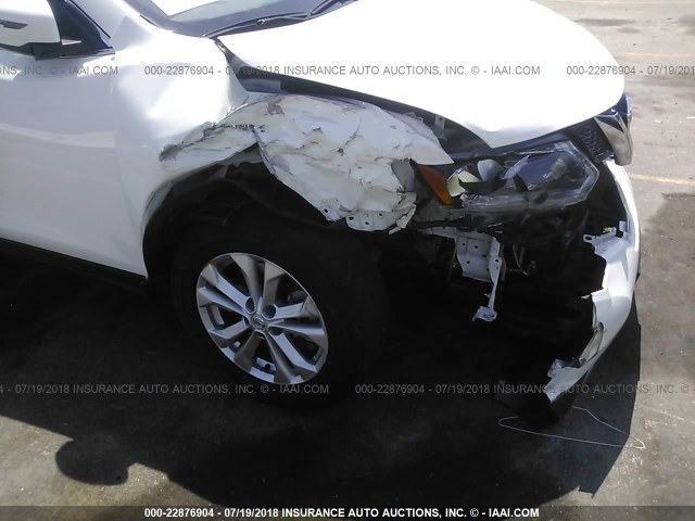 5N1AT2MNXGC871294 - 2016 NISSAN ROGUE S/SL/SV WHITE photo 6