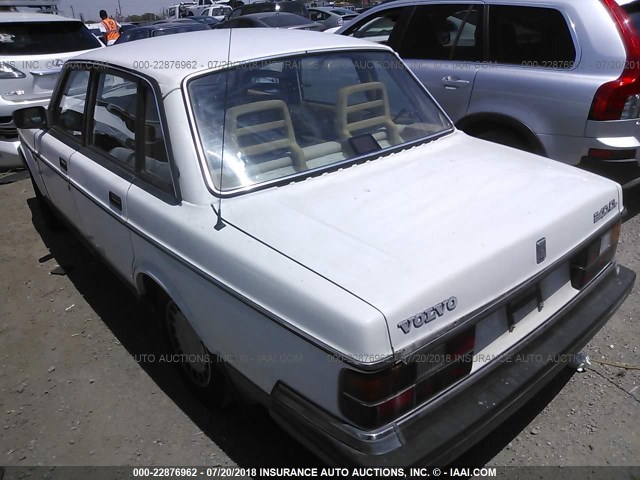 YV1AX8840K1362035 - 1989 VOLVO 244 DL/GL WHITE photo 3