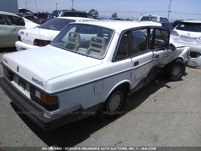 YV1AX8840K1362035 - 1989 VOLVO 244 DL/GL WHITE photo 4