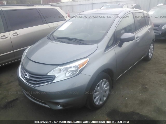 3N1CE2CP1FL409044 - 2015 NISSAN VERSA NOTE S/S PLUS/SV/SL/SR SILVER photo 2