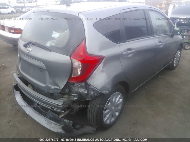 3N1CE2CP1FL409044 - 2015 NISSAN VERSA NOTE S/S PLUS/SV/SL/SR SILVER photo 4