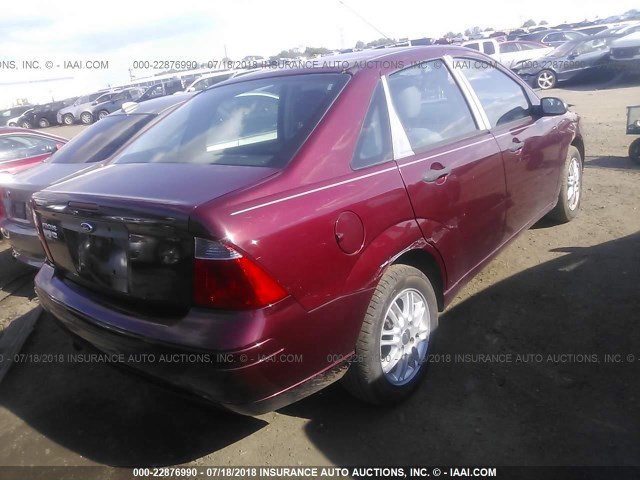 1FAHP34N57W234590 - 2007 FORD FOCUS ZX4/S/SE/SES 栗色 照片 4