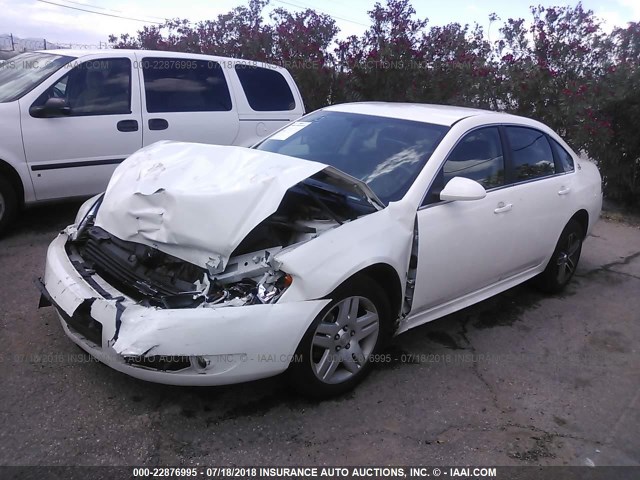 2G1WC57M891294930 - 2009 CHEVROLET IMPALA 2LT WHITE photo 2