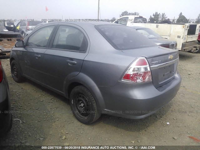 KL1TD5DE2BB258622 - 2011 CHEVROLET AVEO LS/LT GRAY photo 3