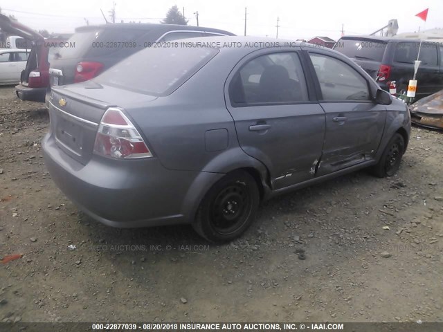 KL1TD5DE2BB258622 - 2011 CHEVROLET AVEO LS/LT 灰色 照片 4