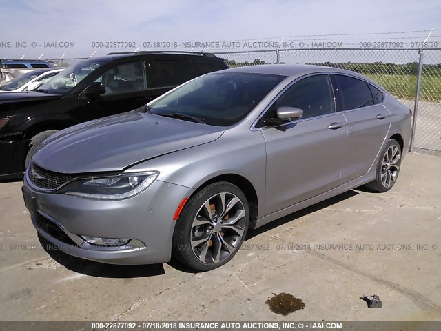 1C3CCCCG6FN509704 - 2015 CHRYSLER 200 C SILVER photo 2