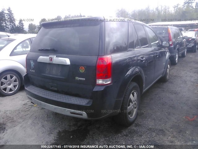 5GZCZ33Z97S851791 - 2007 SATURN VUE HYBRID BLACK photo 4