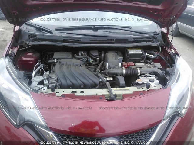 3N1CE2CP5HL368811 - 2017 NISSAN VERSA NOTE S/S PLUS/SV/SL/SR RED photo 10