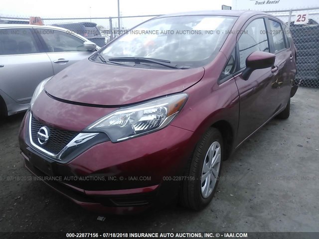 3N1CE2CP5HL368811 - 2017 NISSAN VERSA NOTE S/S PLUS/SV/SL/SR RED photo 2