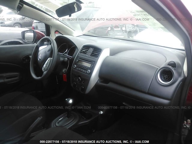 3N1CE2CP5HL368811 - 2017 NISSAN VERSA NOTE S/S PLUS/SV/SL/SR RED photo 5