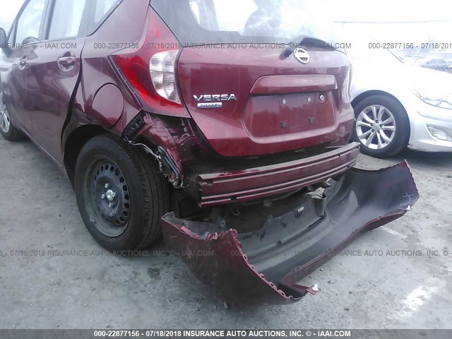3N1CE2CP5HL368811 - 2017 NISSAN VERSA NOTE S/S PLUS/SV/SL/SR RED photo 6