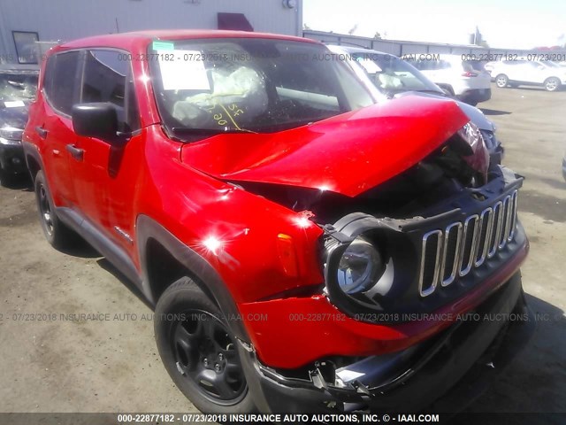 ZACCJBAH0FPB69514 - 2015 JEEP RENEGADE SPORT Կարմիր լուսանկար 1