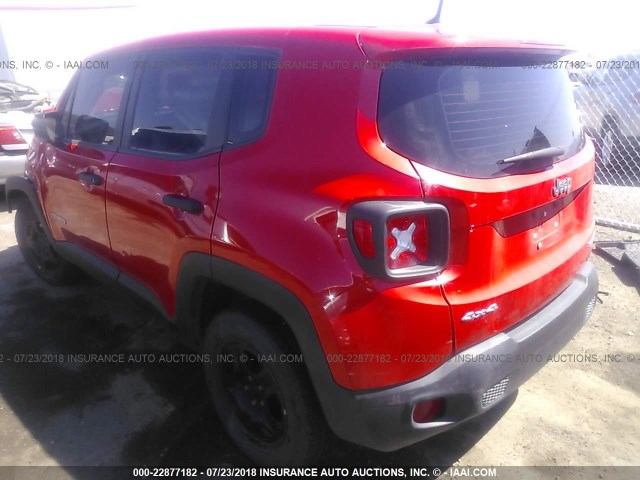 ZACCJBAH0FPB69514 - 2015 JEEP RENEGADE SPORT Կարմիր լուսանկար 3