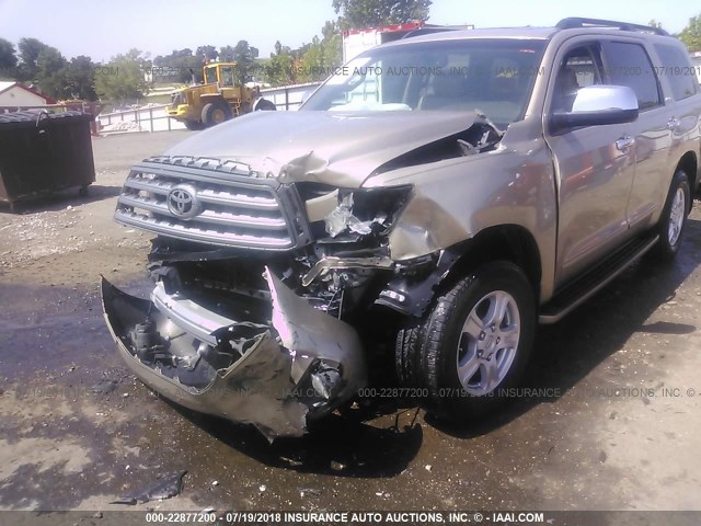 5TDZY68A38S007985 - 2008 TOYOTA SEQUOIA LIMITED TAN photo 6