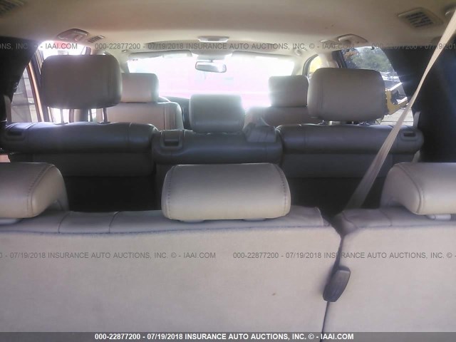 5TDZY68A38S007985 - 2008 TOYOTA SEQUOIA LIMITED TAN photo 8