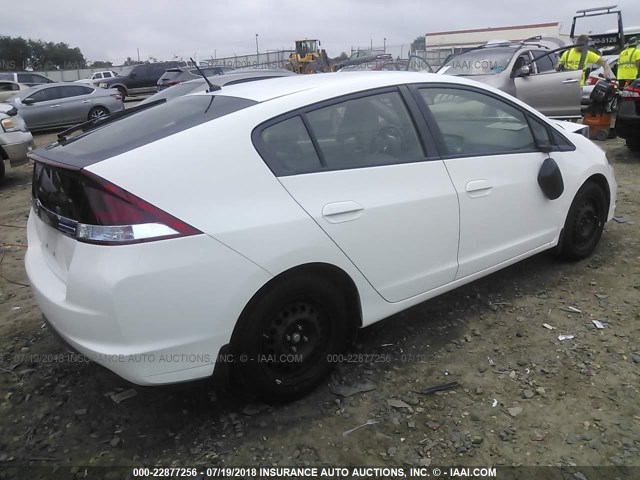 JHMZE2H5XDS003887 - 2013 HONDA INSIGHT LX WHITE photo 4