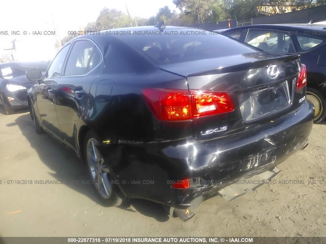 JTHBE262185018552 - 2008 LEXUS IS 350 BLACK photo 3