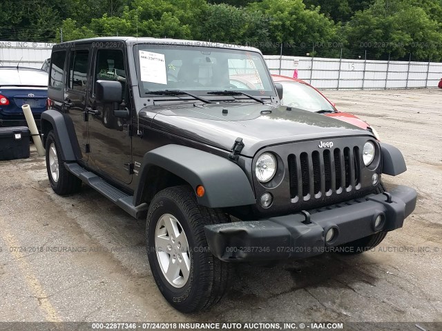 1C4BJWDG9HL557791 - 2017 JEEP WRANGLER UNLIMITE SPORT GRAY photo 1