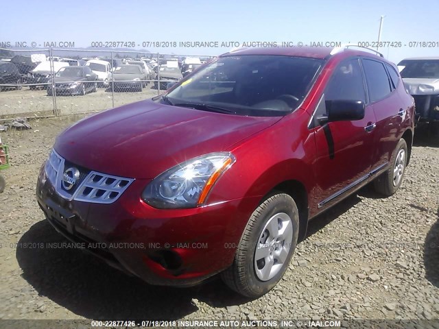 JN8AS5MT7FW164226 - 2015 NISSAN ROGUE SELECT S RED photo 2