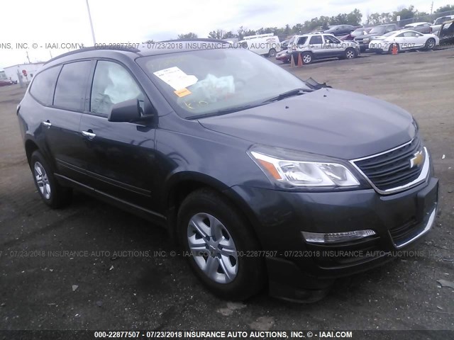 1GNKVFKD7DJ102562 - 2013 CHEVROLET TRAVERSE LS GRAY photo 1