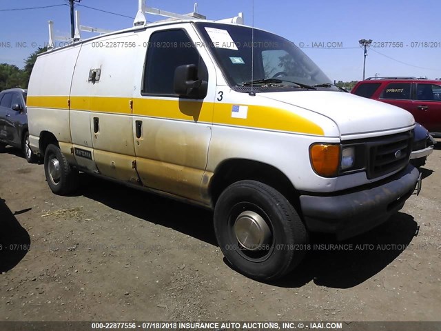 1FTNE24243HB34191 - 2003 FORD ECONOLINE E250 VAN WHITE photo 1