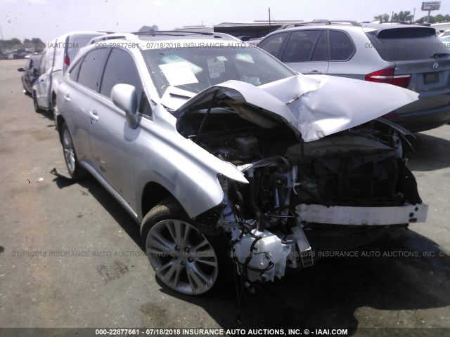 JTJZB1BA2A2402229 - 2010 LEXUS RX 450 SILVER photo 1