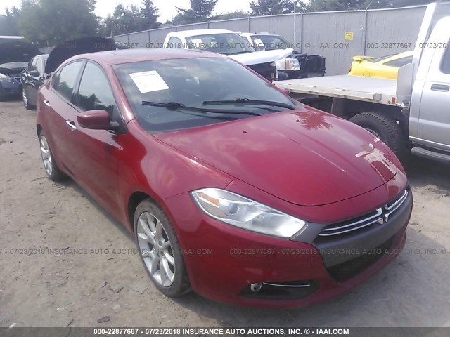 1C3CDFCA9DD105129 - 2013 DODGE DART LIMITED/R/T RED photo 1