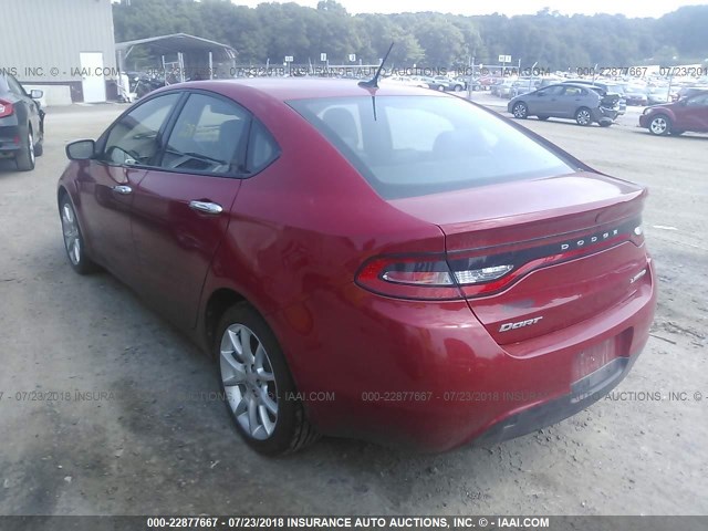 1C3CDFCA9DD105129 - 2013 DODGE DART LIMITED/R/T RED photo 3