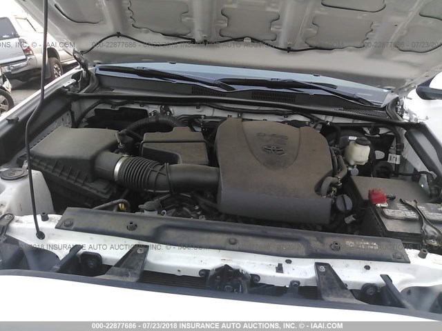 3TMDZ5BNXGM001337 - 2016 TOYOTA TACOMA DBL CAB/SR5/TRD SPORT/OR WHITE photo 10