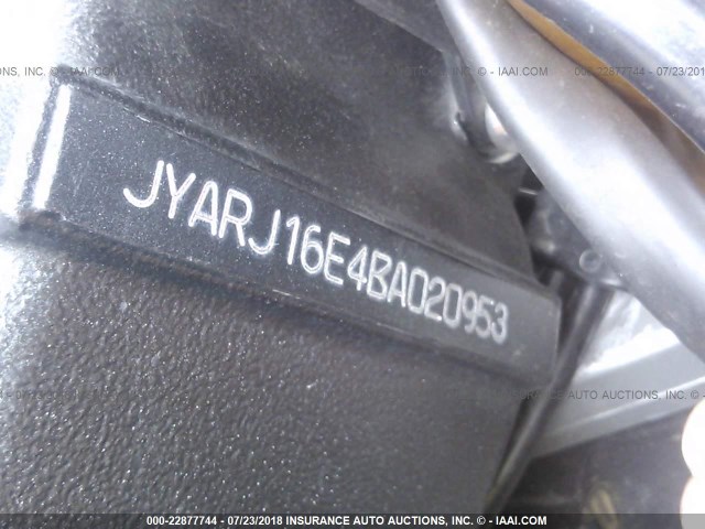 JYARJ16E4BA020953 - 2011 YAMAHA YZFR6 BLUE photo 10