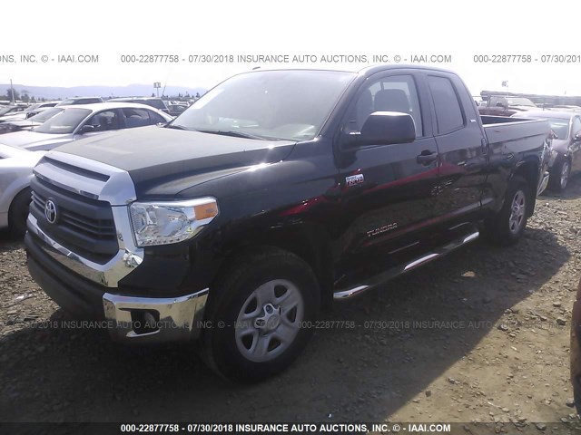 5TFUY5F17FX465172 - 2015 TOYOTA TUNDRA DOUBLE CAB SR/SR5 BLACK photo 2