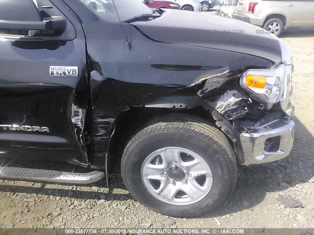 5TFUY5F17FX465172 - 2015 TOYOTA TUNDRA DOUBLE CAB SR/SR5 BLACK photo 6