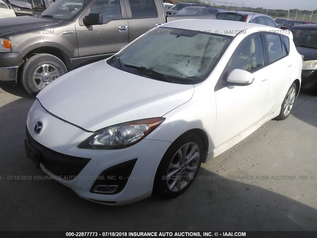 JM1BL1H66A1101263 - 2010 MAZDA 3 S WHITE photo 2