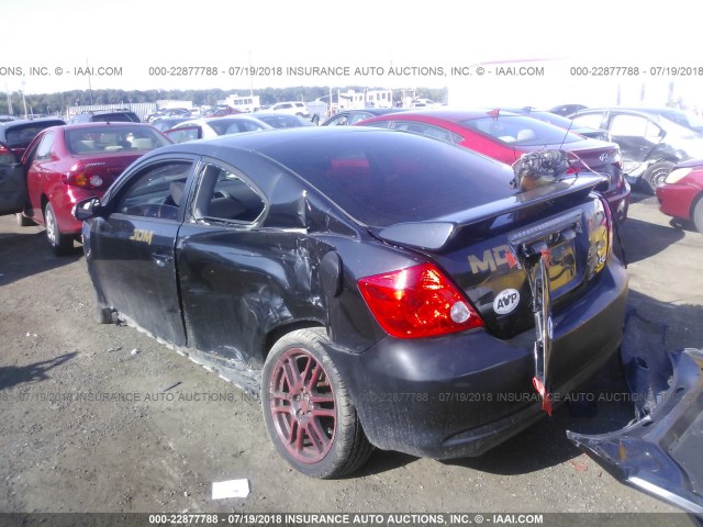 JTKDE177370195655 - 2007 TOYOTA SCION TC შავი ფოტო 3