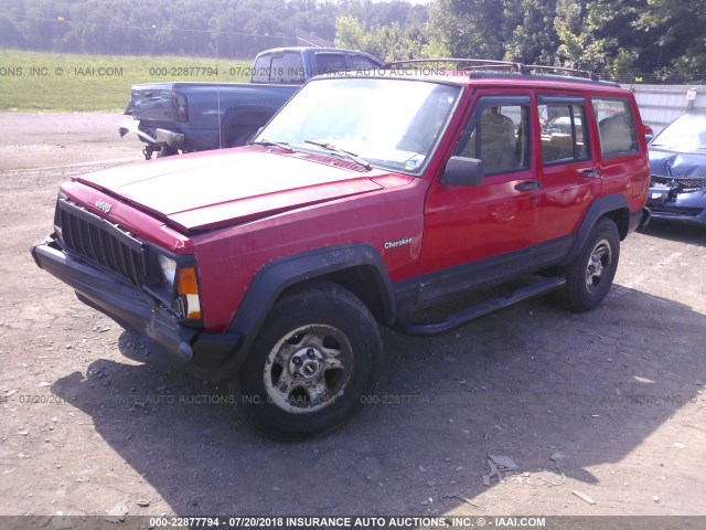1J4FJ68S2TL160412 - 1996 JEEP CHEROKEE SPORT/CLASSIC წითელი ფოტო 2