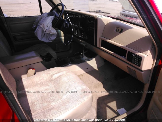 1J4FJ68S2TL160412 - 1996 JEEP CHEROKEE SPORT/CLASSIC წითელი ფოტო 5