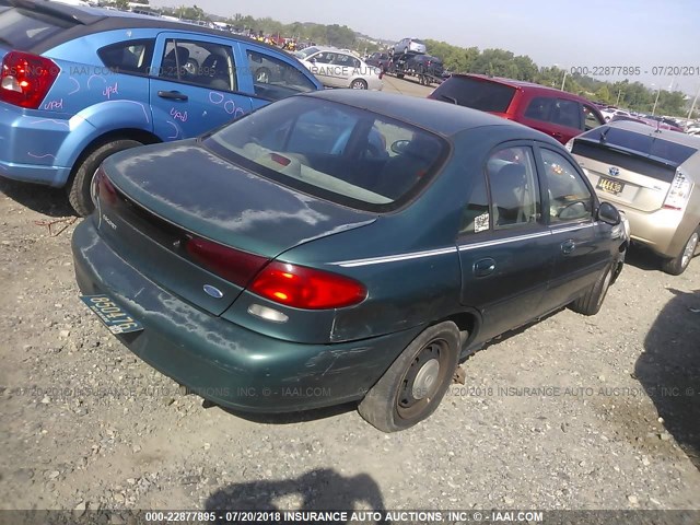 1FALP10P0VW330372 - 1997 FORD ESCORT GREEN photo 4