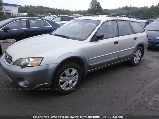 4S4BP61C757313699 - 2005 SUBARU LEGACY OUTBACK 2.5I SILVER photo 2