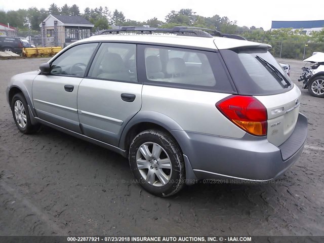 4S4BP61C757313699 - 2005 SUBARU LEGACY OUTBACK 2.5I SILVER photo 3