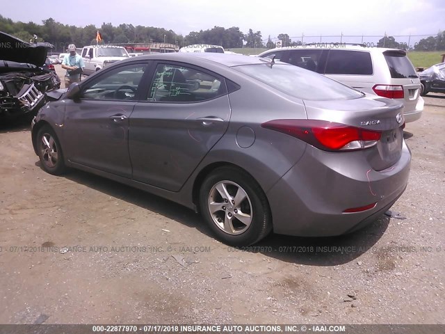 5NPDH4AE7EH525479 - 2014 HYUNDAI ELANTRA SE/SPORT/LIMITED GRAY photo 3