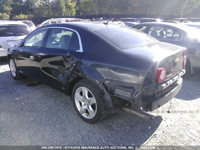 1G1ZB5E1XBF168057 - 2011 CHEVROLET MALIBU LS შავი ფოტო 3