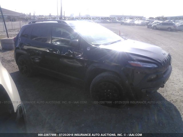 1C4PJMBB3GW241155 - 2016 JEEP CHEROKEE TRAILHAWK BLACK photo 1