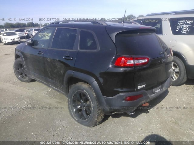 1C4PJMBB3GW241155 - 2016 JEEP CHEROKEE TRAILHAWK BLACK photo 3