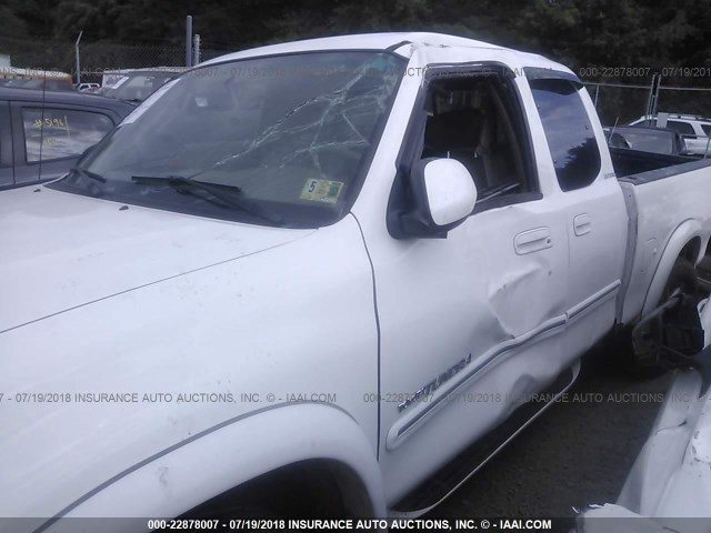 5TBBT48163S400885 - 2003 TOYOTA TUNDRA ACCESS CAB LIMITED WHITE photo 6