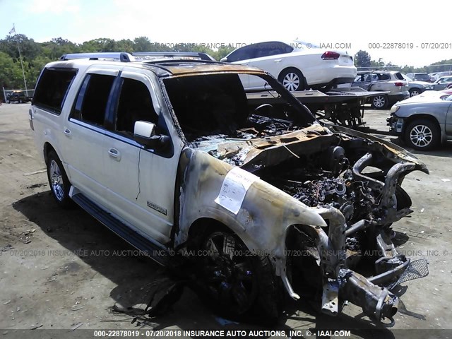 1FMFK20507LA27778 - 2007 FORD EXPEDITION EL LIMITED WHITE photo 1