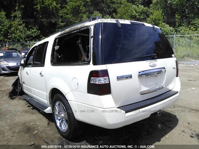 1FMFK20507LA27778 - 2007 FORD EXPEDITION EL LIMITED WHITE photo 3