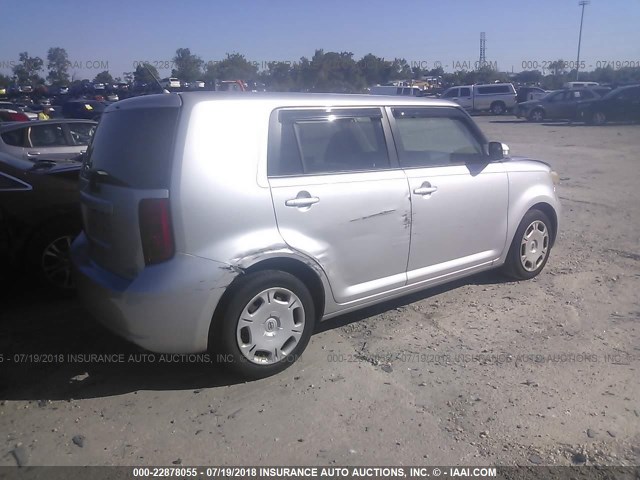 JTLKE50E081052614 - 2008 TOYOTA SCION XB Plata foto 4