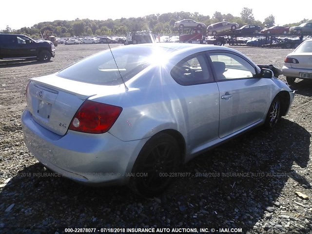 JTKDE167X60107720 - 2006 TOYOTA SCION TC BLUE photo 4